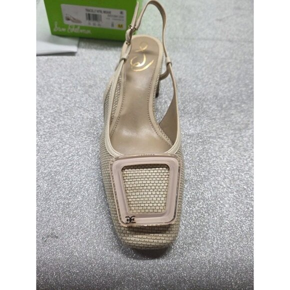 BRAND NEW Sam Edelman Tracie Slingback Sandal Light Neutral Weave US 8M. WS326 - Picture 2 of 8